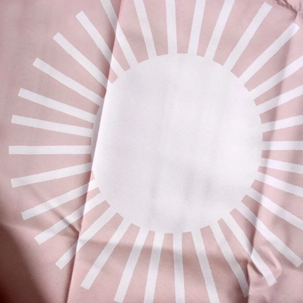 NWOT Society6 Pink Soleil Sun Pattern Designer Shower Curtain 69